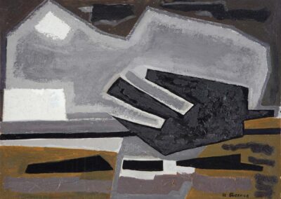 Raymond Guerrier (1920 - 2002) La Falaise Grise hst 73x100 datée 1976