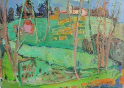 Yvonne Guégan (1915 - 2005) Campagne hst 65x81 datée 72 ref 421