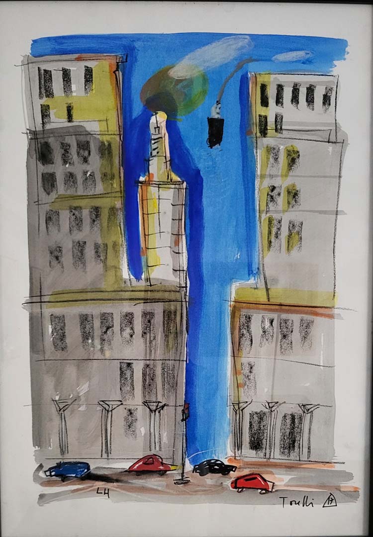 Christian Torelli (né en 1953) La Porte Océane acrylique sur papier