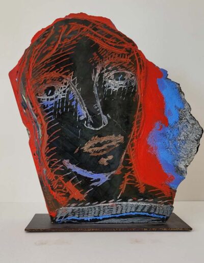 Jean-Yves Gosti (né en 1960) Un si joli visage labradorite peinte