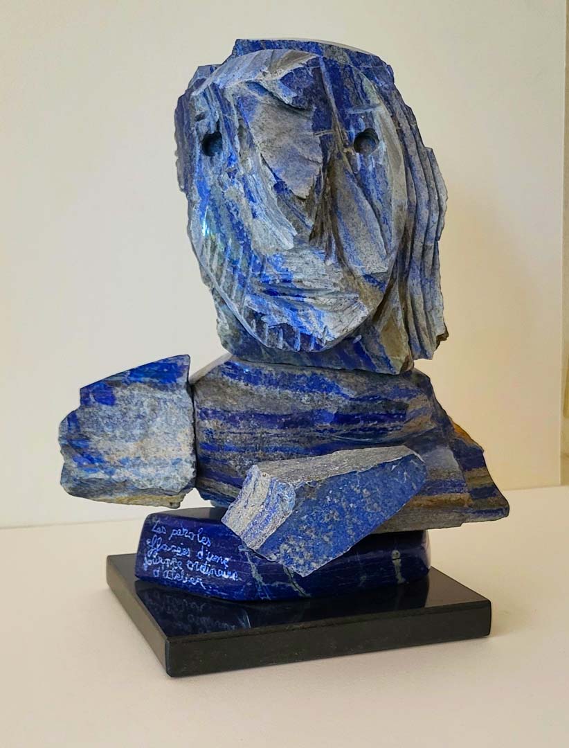 Jean-Yves Gosti (né en 1960) Paroles effacées assemblage lapis-lazuli