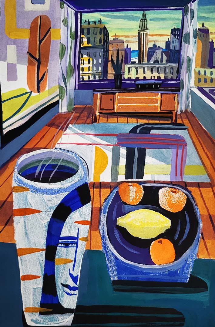 Laurent Corvaisier (né en 1964) Hommage à Perret appartement avec vue