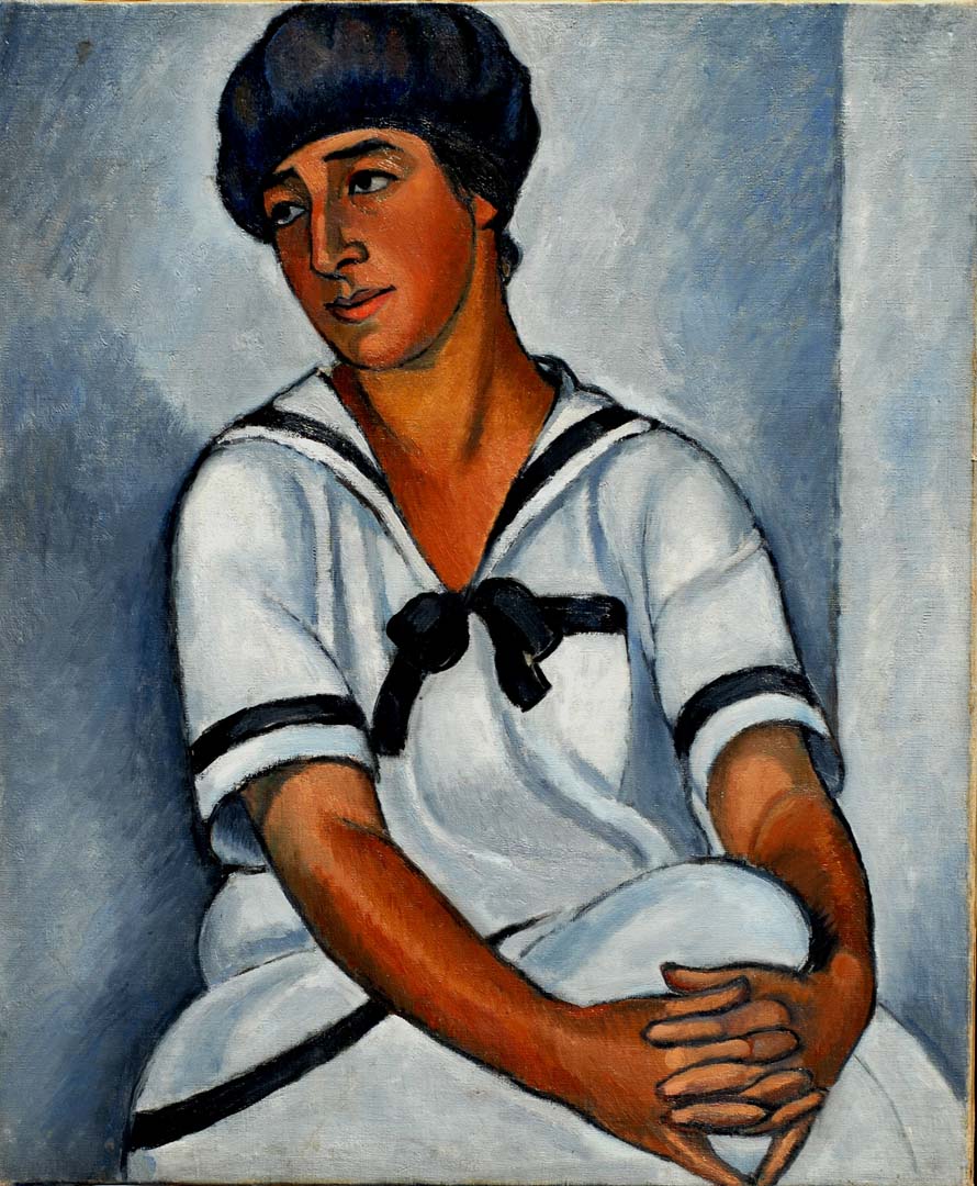 Manuel Ortiz de Zarate (1885-1943) portrait présumé de Madame de Waroquier hst 65x54