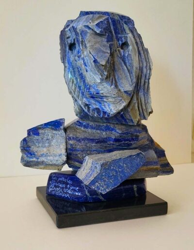 Jean-Yves Gosti (né en 1960) Paroles effacées assemblage lapis-lazuli