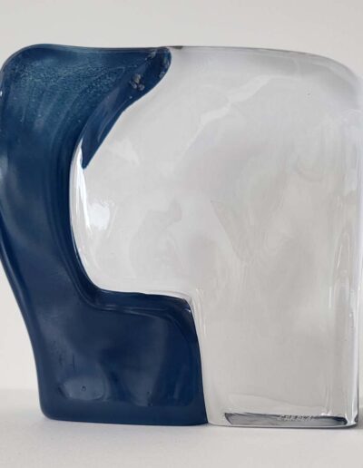 Xavier Carrère (né en 1966) Construction verre clair et bleu