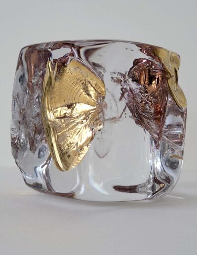 Xavier Carrère (né en 1966) pavé kintsugi verre clair et or