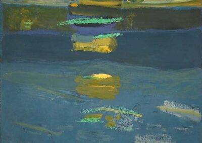 Jacques Boscherel (1944 - 2022) gouache 25x25 datée 27 VII 2017