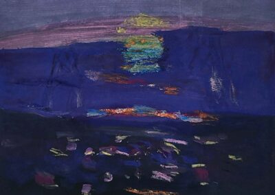 Jacques Boscherel (1944 - 2022) gouache 30x30 datée 17 III 2017