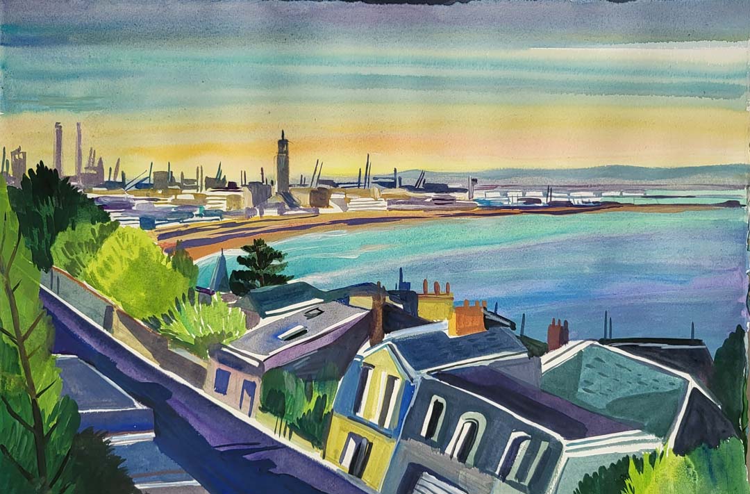 Laurent Corvaisier (né en 1964) Vue depuis le Nice Havrais