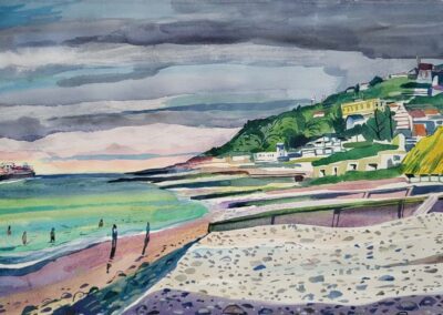 Laurent Corvaisier (né en 1964) la plage et le Cap de la Hève