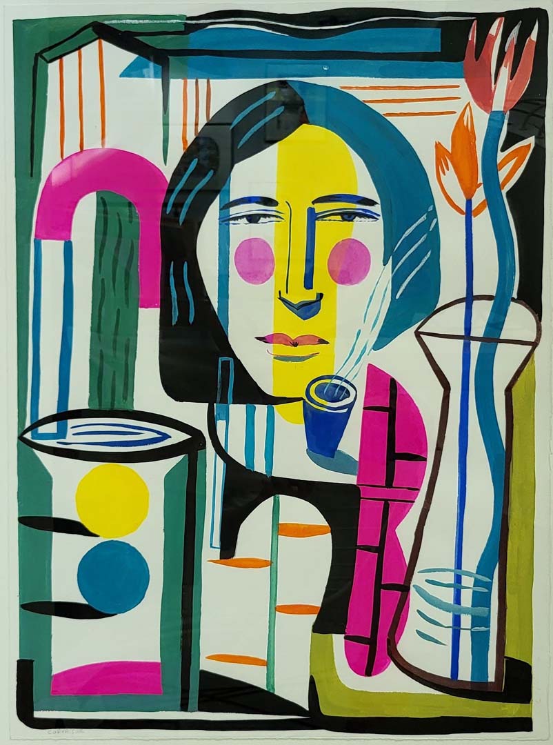 14 bis Laurent Corvaisier (né en 1964) gouache 76x56
