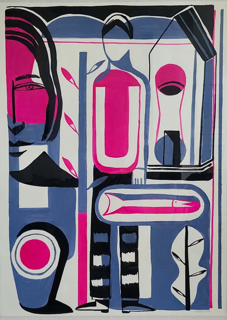 28 Laurent Corvaisier (né en 1964) gouache 76x56