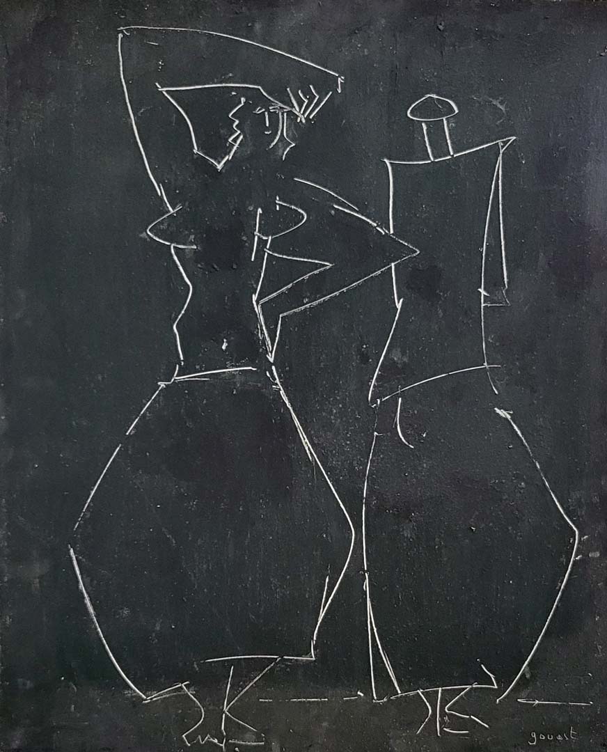 2 René Gouast (1897 - 1980) Adieux hsp 73x60 sbd datée 66 ref 66-31