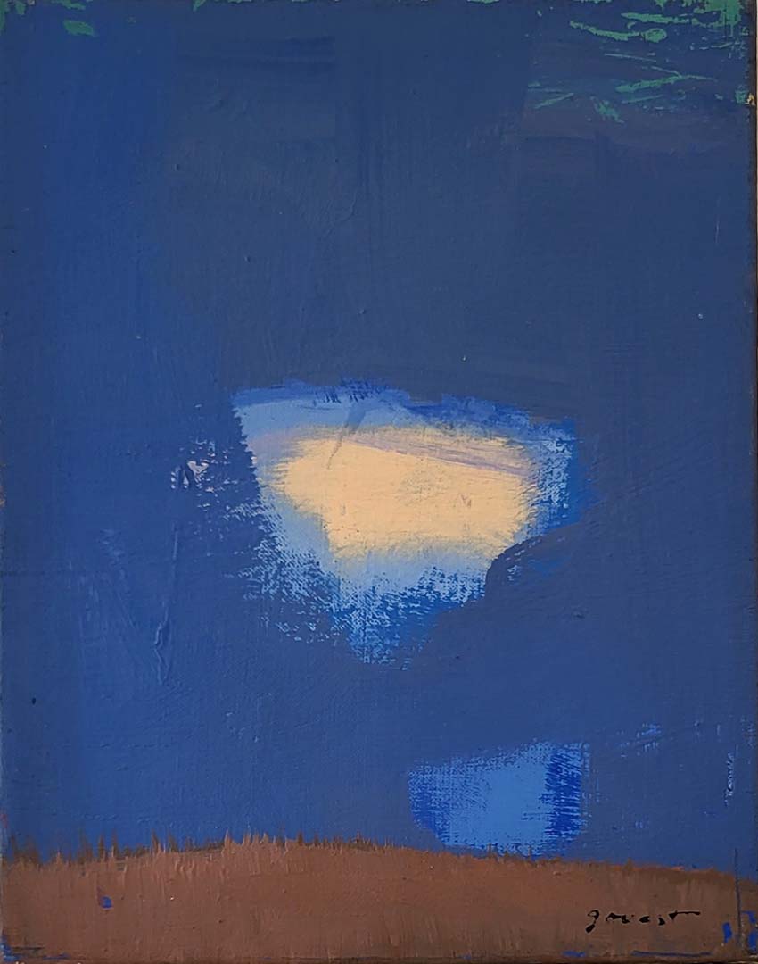 29 René Gouast (1897-1980) Nuage rose et nuage bleu hst 24x19 datée 64 ref 64-03 - 0290